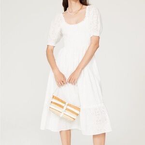 Hill House White Eyelet Nap Dress Small